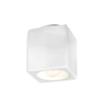 Ceramiczny plafon Vintage Smalto Bianco w kolorze białym Ferroluce