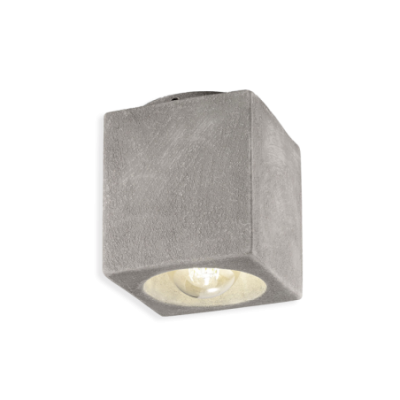 Ceramiczny plafon Vintage Cement w kolorze szarym Ferroluce