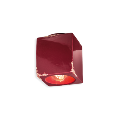 Ceramiczny plafon Vintage Bordeaux w kolorze bordowym Ferroluce