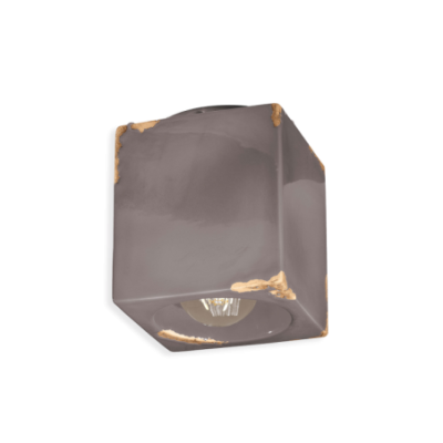 Ceramiczny plafon Vintage Tortora w kolorze szarym Ferroluce