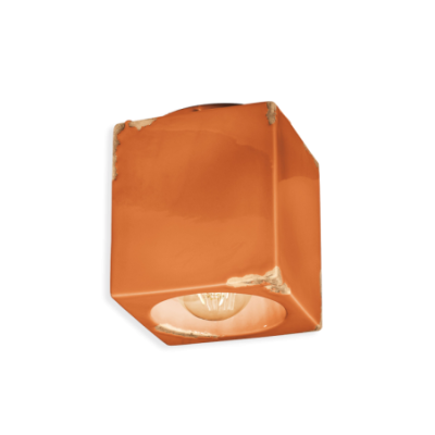 Ceramiczny plafon Vintage Arancio w kolorze pomarańczowym Ferroluce