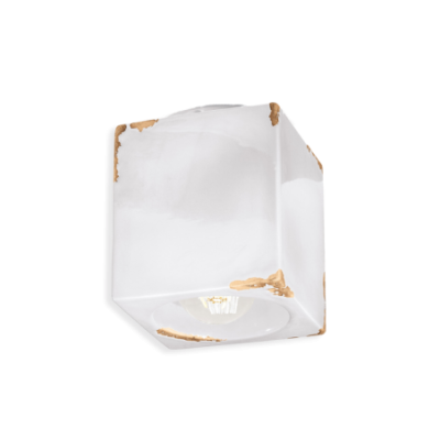 Ceramiczny plafon Vintage Bianco w kolorze białym Ferroluce