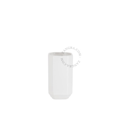 Becca White Porcelain Toilet Brush Holder, without Brush | Zangra