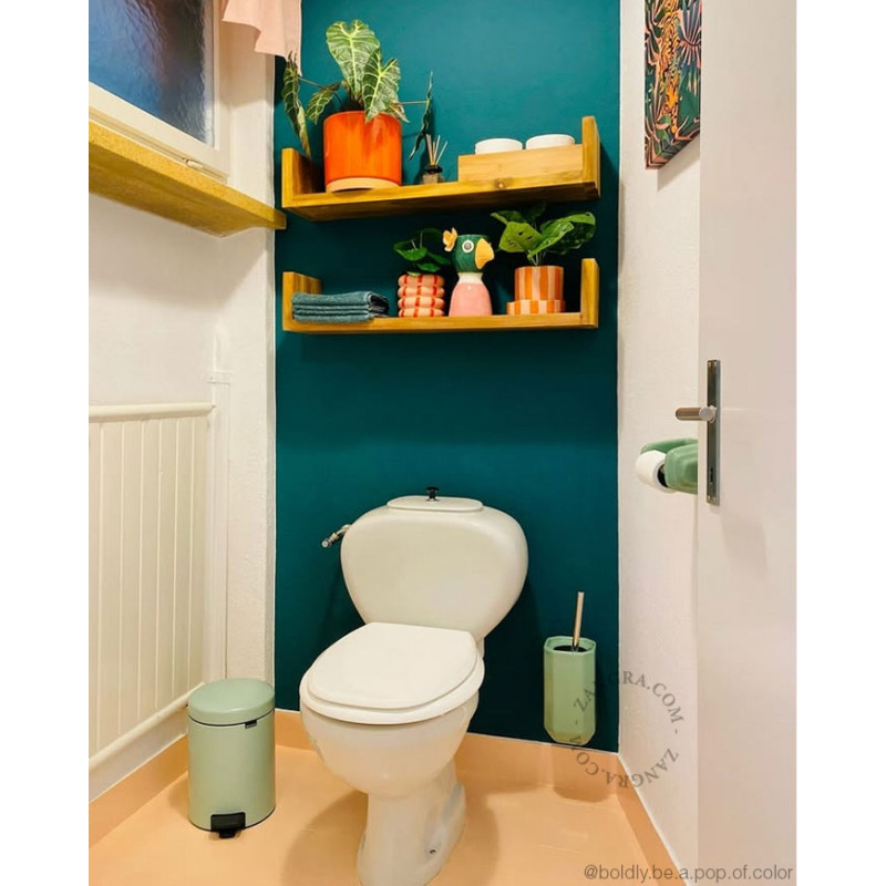 Becca Mint Green Porcelain Toilet Brush Holder, without Brush | Zangra
