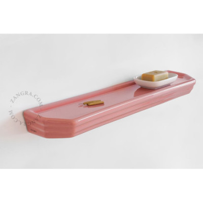 Beau pink porcelain bathroom shelf Zangra
