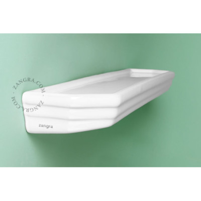 Beau white porcelain bathroom shelf Zangra