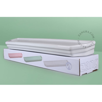 Beau white porcelain bathroom shelf Zangra