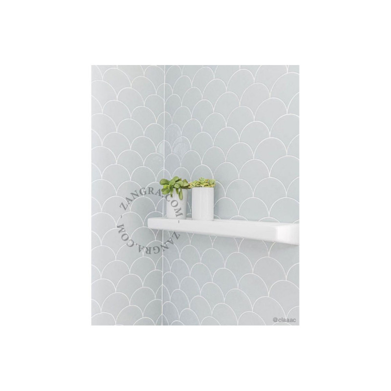 White porcelain bathroom shelf Zangra