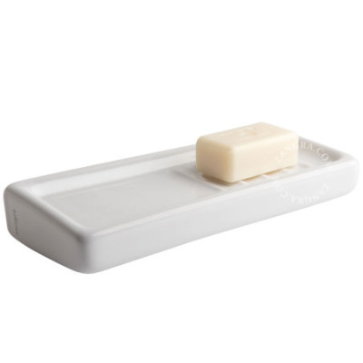 White porcelain wall-mounted soap dish Zangra