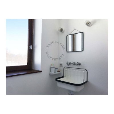 White porcelain wall-mounted soap dish Zangra