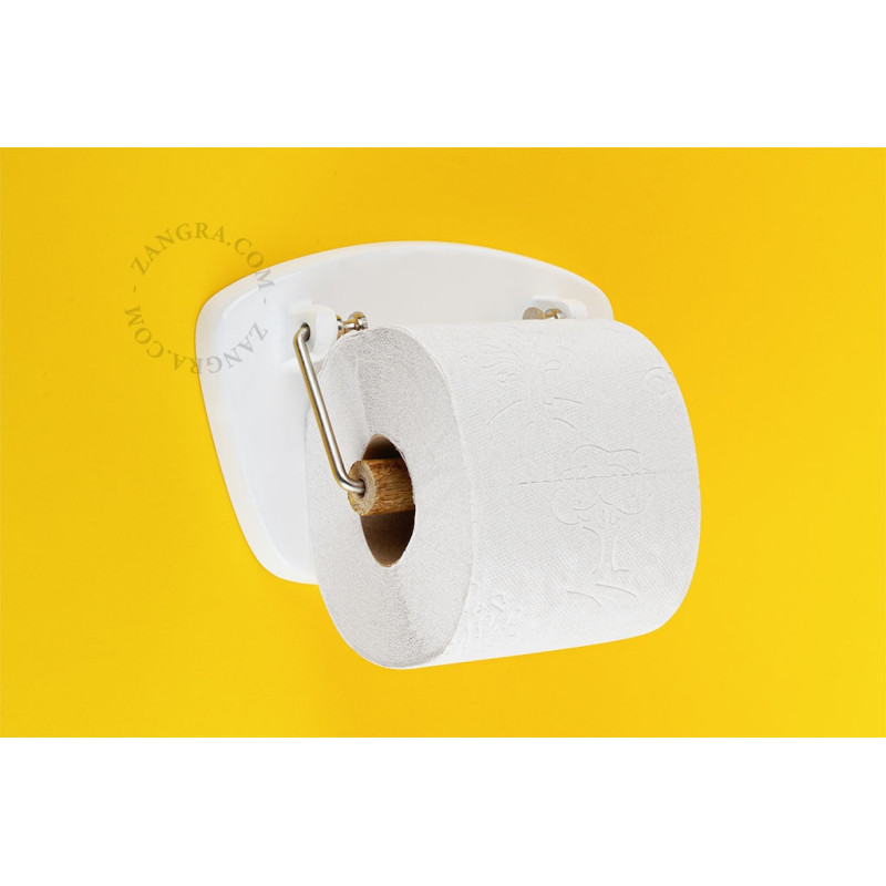 Clarabelle white toilet roll holder Zangra