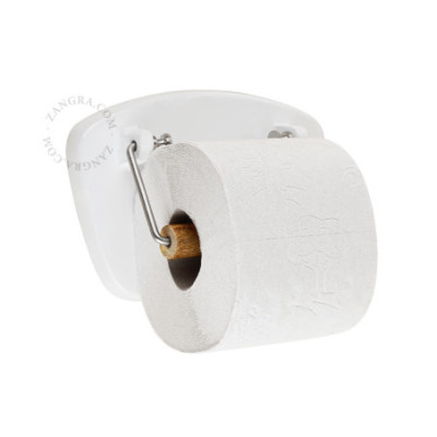 Biały uchwyt na papier toaletowy Clarabelle Zangra