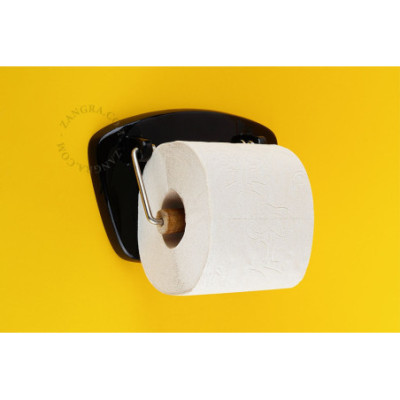 Clarabelle black toilet roll holder Zangra