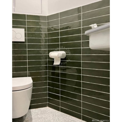 White porcelain toilet roll holder Zangra