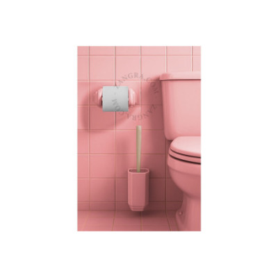 Pink porcelain toilet roll holder Zangra