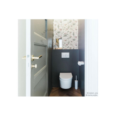 White porcelain toilet roll holder Zangra