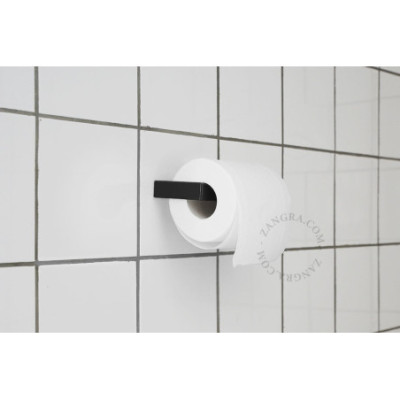Abel black toilet roll holder Zangra