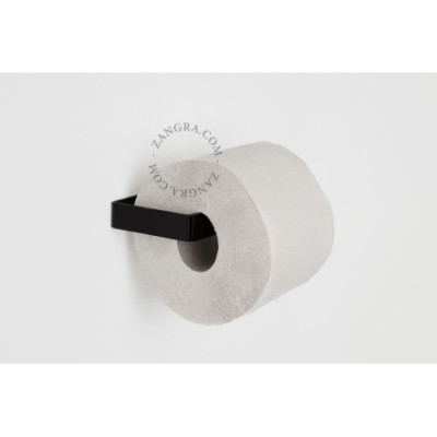 Abel black toilet roll holder Zangra