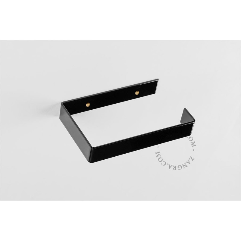 Abel black toilet roll holder Zangra