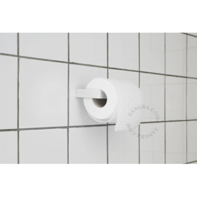 Abel white toilet roll holder Zangra