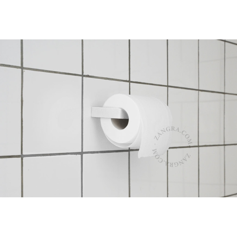Abel white toilet roll holder Zangra