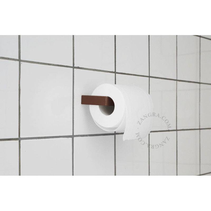 Uchwyt na papier toaletowy Abel - brązowy Zangra