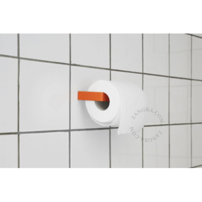 Abel orange toilet roll holder Zangra