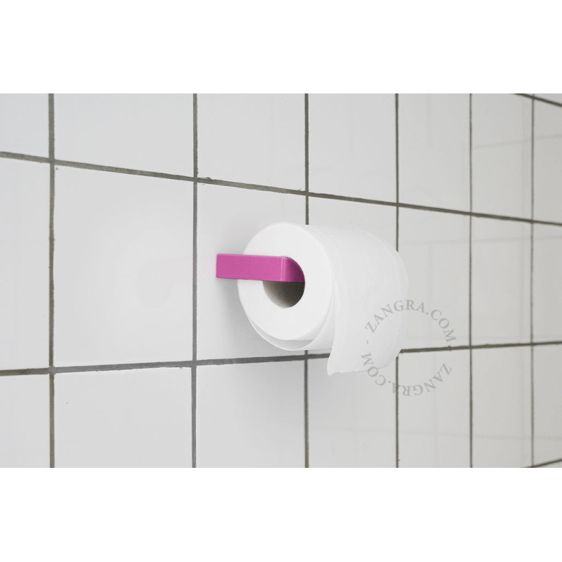 Abel pink toilet roll holder Zangra