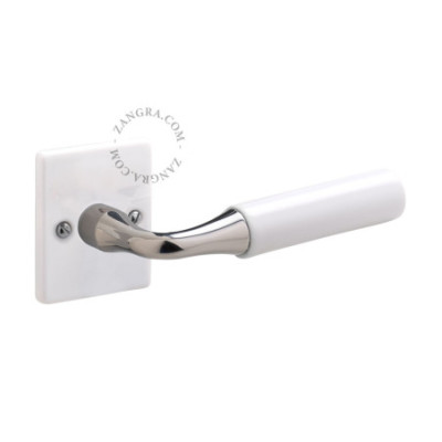 White porcelain door handle Zangra