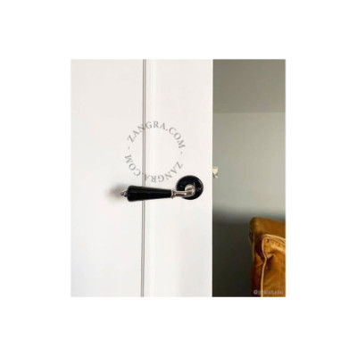 Black porcelain door handle Zangra