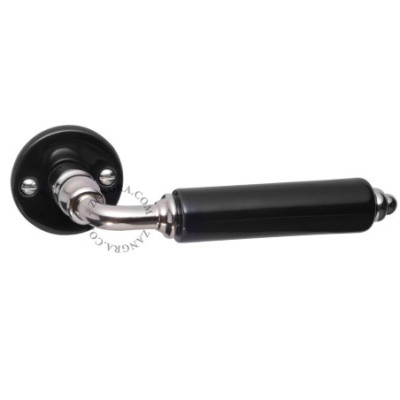 Black porcelain door handle Zangra