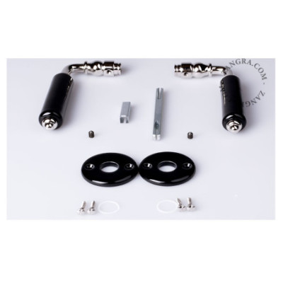 Black porcelain door handle Zangra