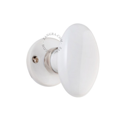 White porcelain door knob Zangra
