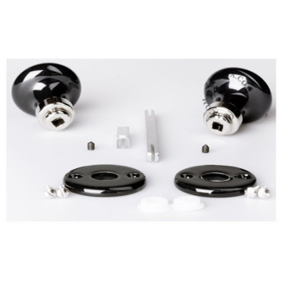 Black porcelain door knob Zangra