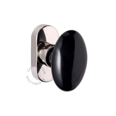 Black porcelain window knob Zangra