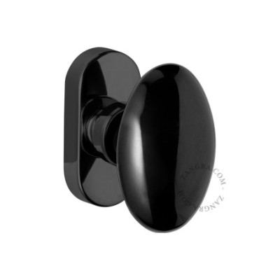 Black porcelain window knob Zangra