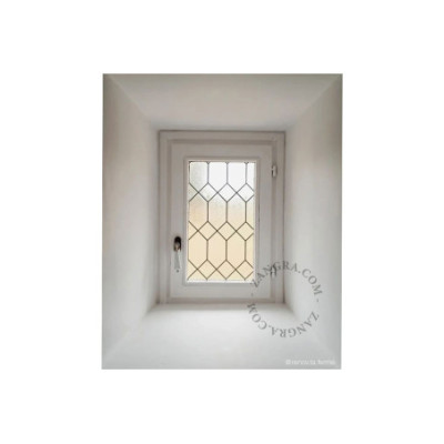 White porcelain window handle Zangra