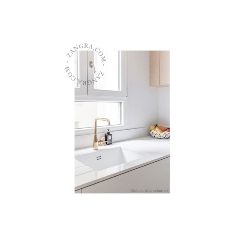 White porcelain window handle Zangra