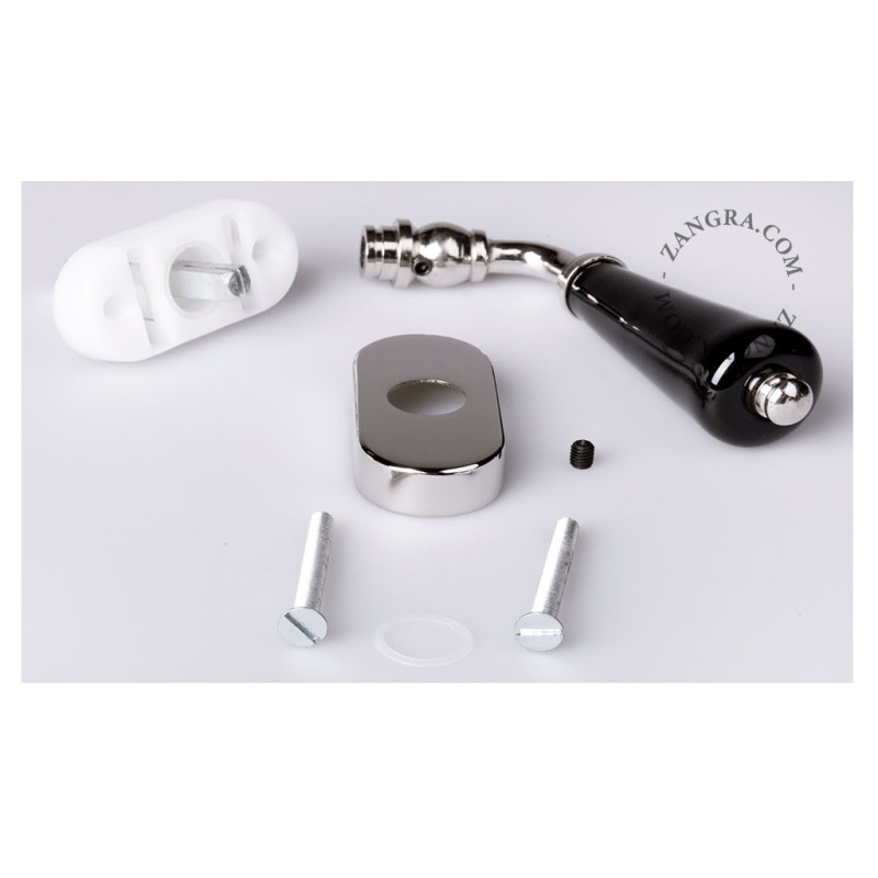 Black porcelain window handle Zangra