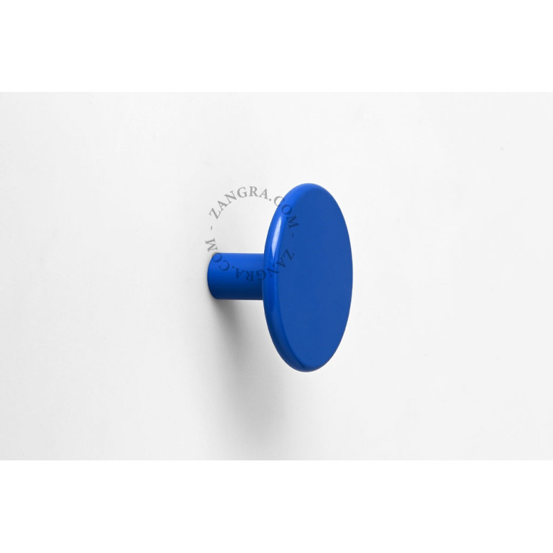 Blue lacquered brass hook - 4 cm diameter Zangra