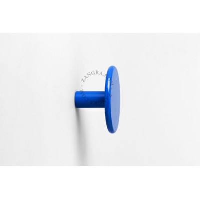 Blue lacquered brass hook - 6 cm diameter Zangra
