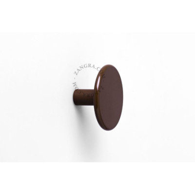 Brown lacquered brass hook - 4 cm diameter Zangra