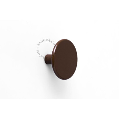 Brown lacquered brass hook - 6 cm diameter Zangra