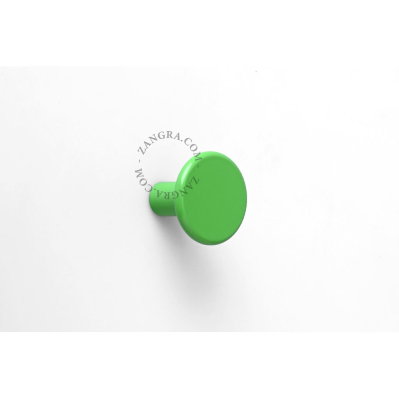 Mosiężny haczyk lakierowany – zielony – Ø 4 cm Zangra
