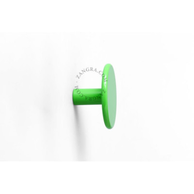 Green lacquered brass hook - 6 cm diameter Zangra