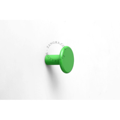 Green lacquered brass hook - 6 cm diameter Zangra