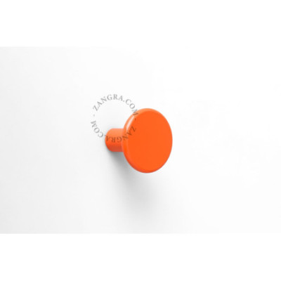 Orange lacquered brass hook - 6 cm diameter Zangra