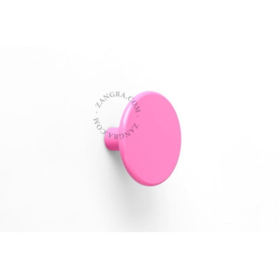 Pink lacquered brass hook - 4 cm diameter Zangra