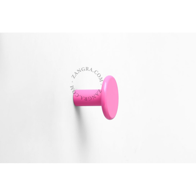 Mosiężny haczyk lakierowany – różowy – Ø 4 cm Zangra