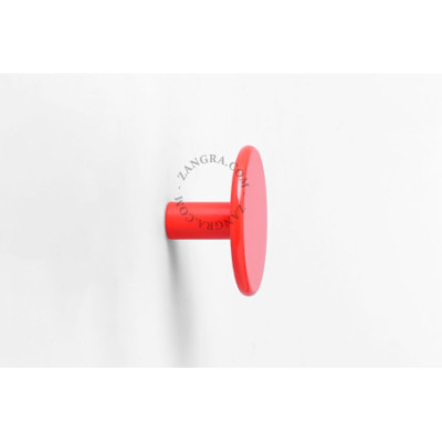 Red lacquered brass hook - 6 cm diameter Zangra